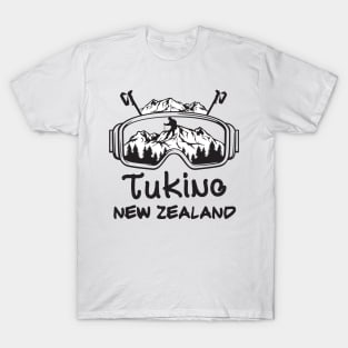 Skiing In Tukino New Zealand T-Shirt